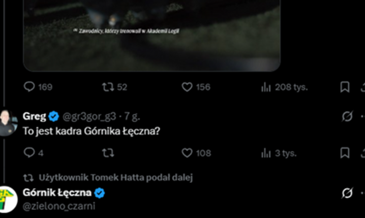 Tak Górnik Łęczna ODPOWIADA na porównanie kadry Legii z ich kadrą xD